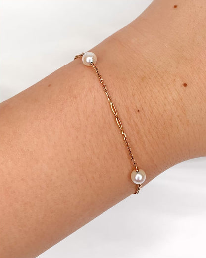 Brazalete Perlas y Oro "Vadim"