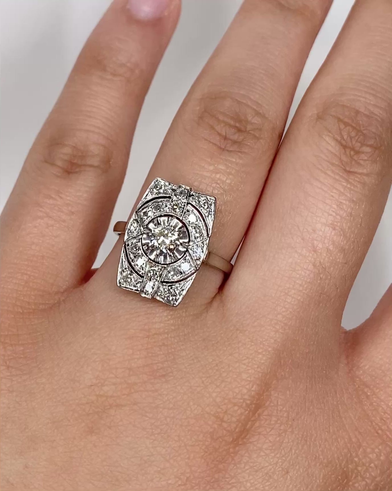 Bague Art-Déco Diamants 1.01 carat "Marta"