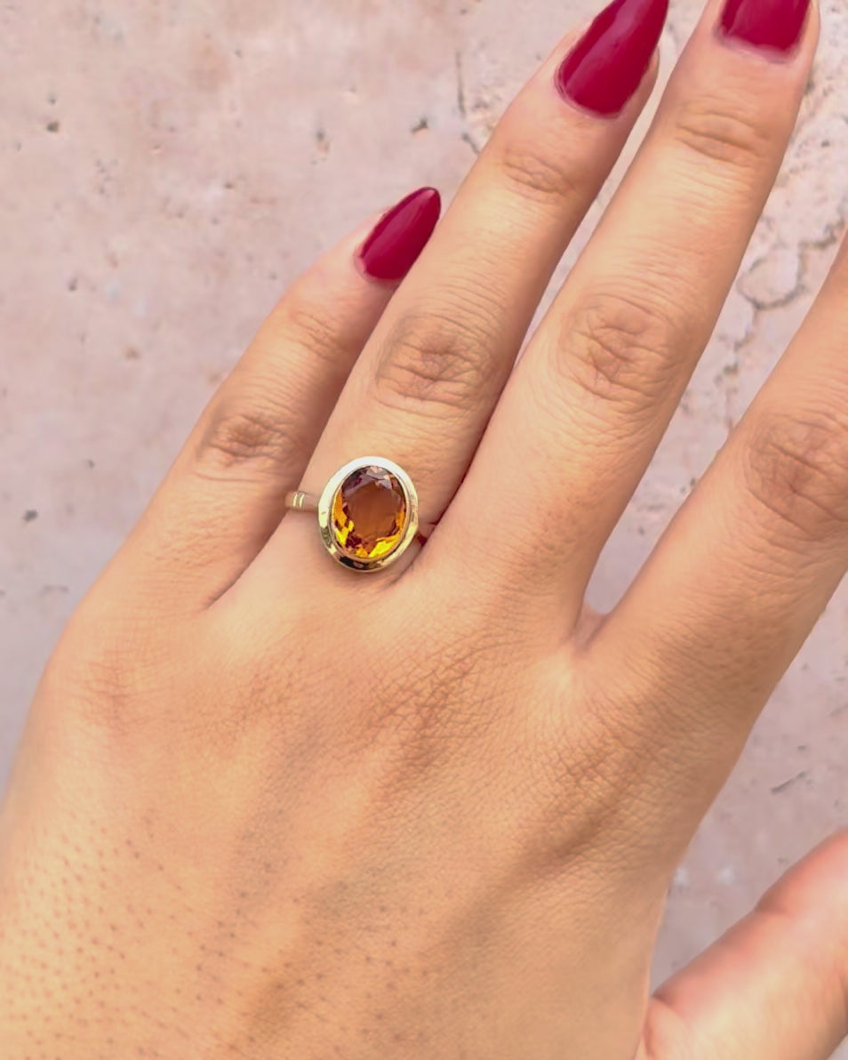 Anillo de cóctel con citrino de 2.35 quilates "Soline"