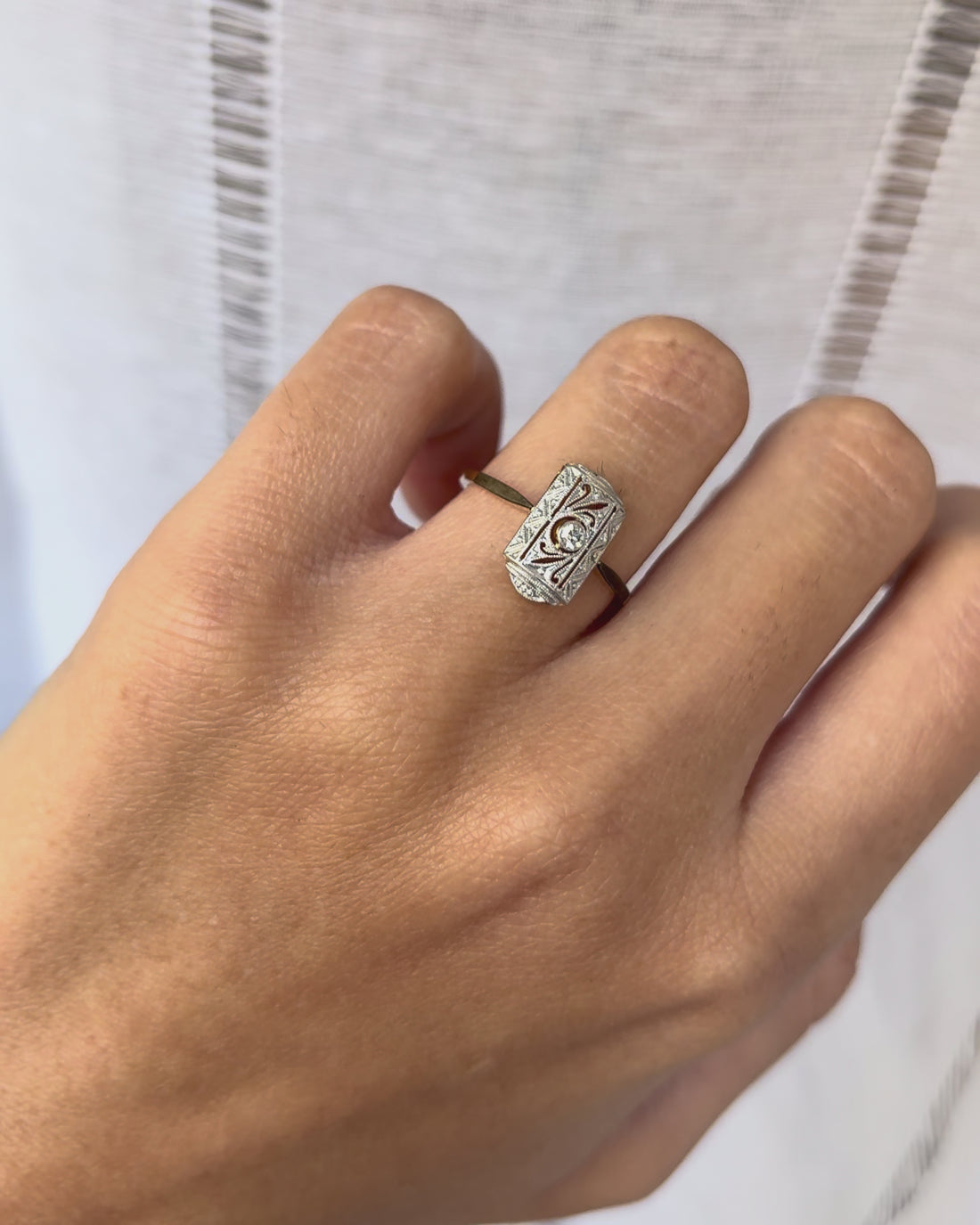 Bague Art Déco Diamant &quot;Adélie&quot;