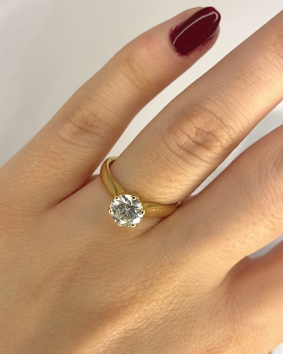 Bague Solitaire Diamant 1.11 carat "Cassandre"