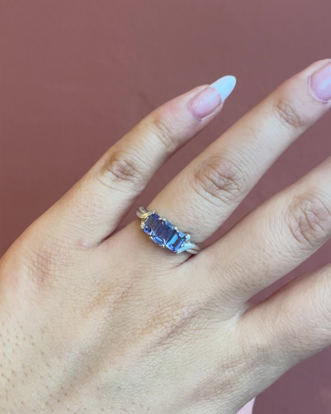 Bague Trilogie Tanzanites 1.37 carat &quot;Enza&quot;