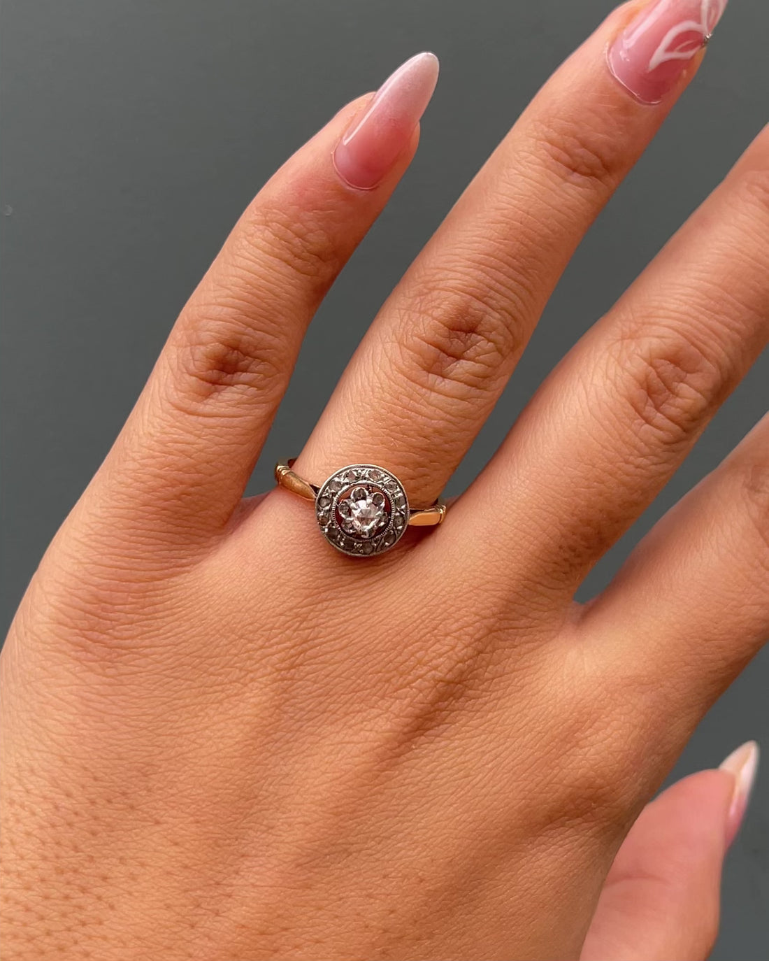 Bague Art-déco Diamants 0.22 carat &quot;Louna&quot;