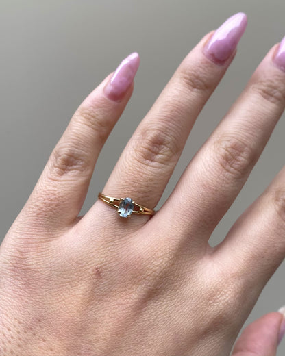 Solitaire Aquamarine Ring &quot;Sharen&quot;
