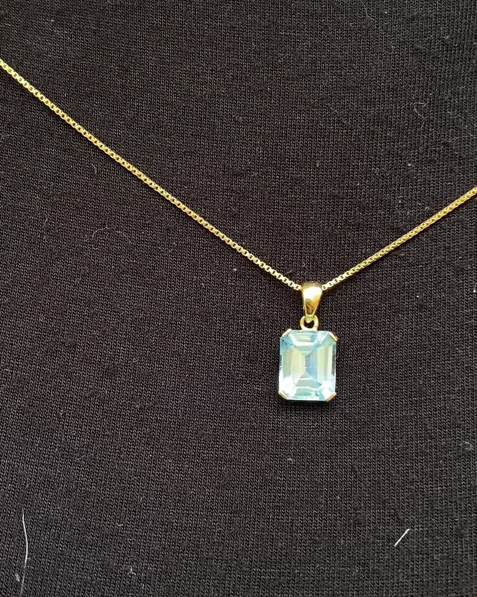 Pendentif Topaze Sky Blue 5.10 carats "Carina"