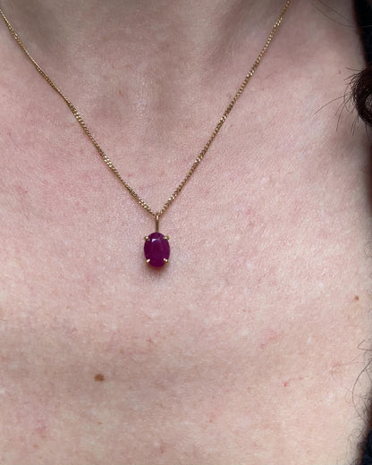 Pendentif Rubis 1.56 carat &quot;Ambrine&quot;