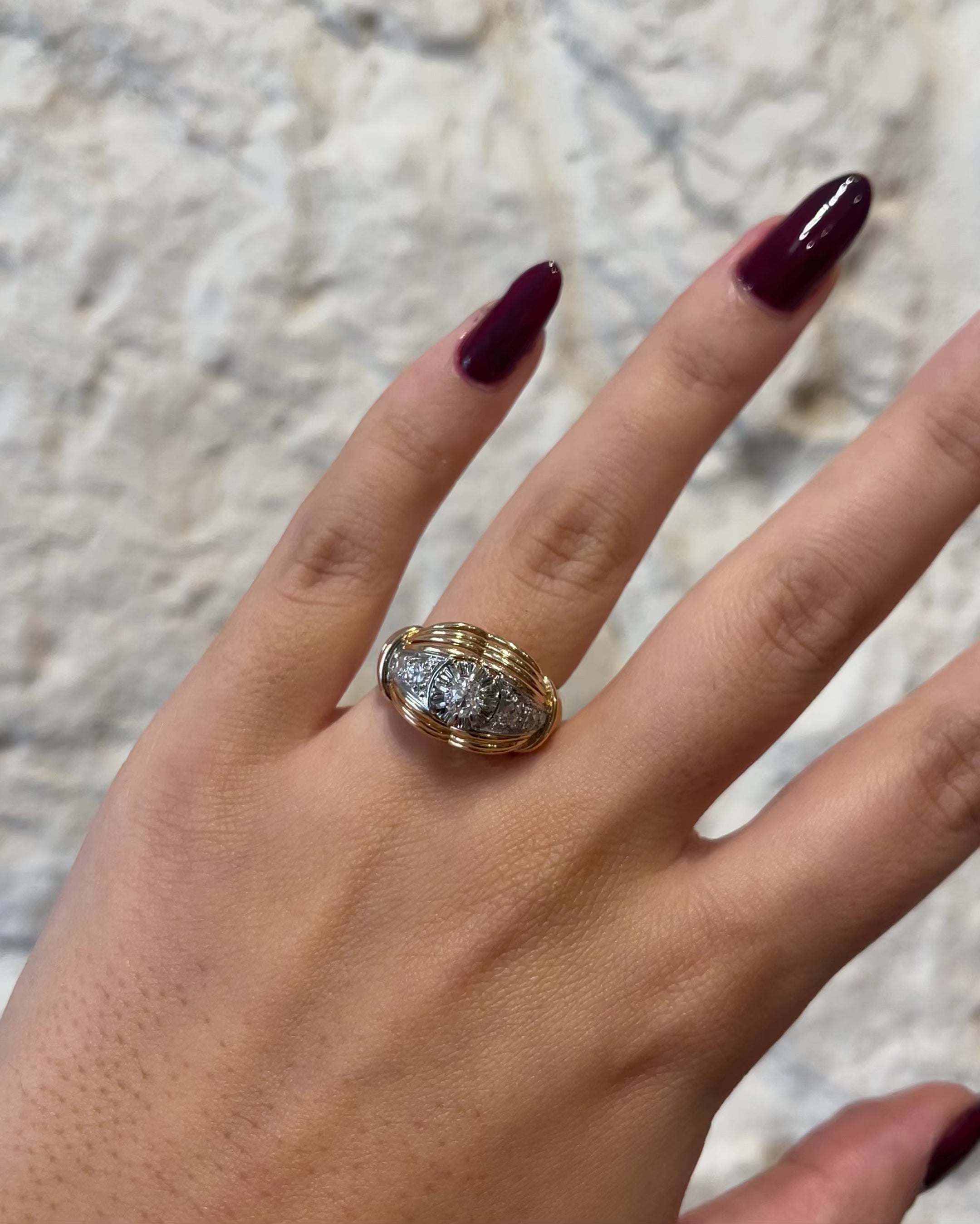 Bague Tank Diamants "Manille"