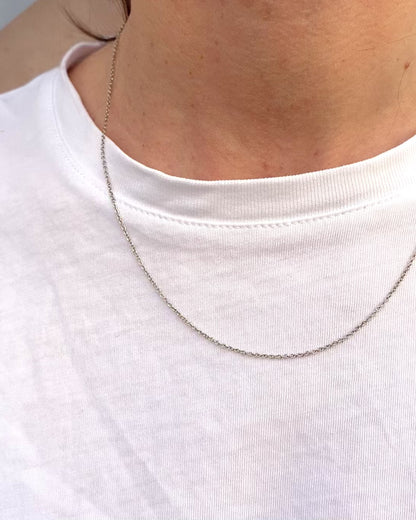Cadena Oro Gris 18 quilates "Alix"