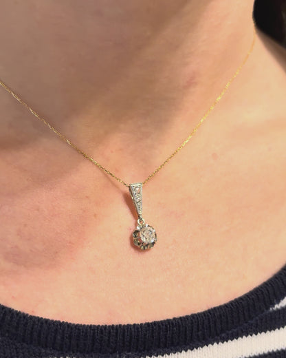 Art Deco Pendant Diamonds 0.41 carat &quot;Kloé&quot;