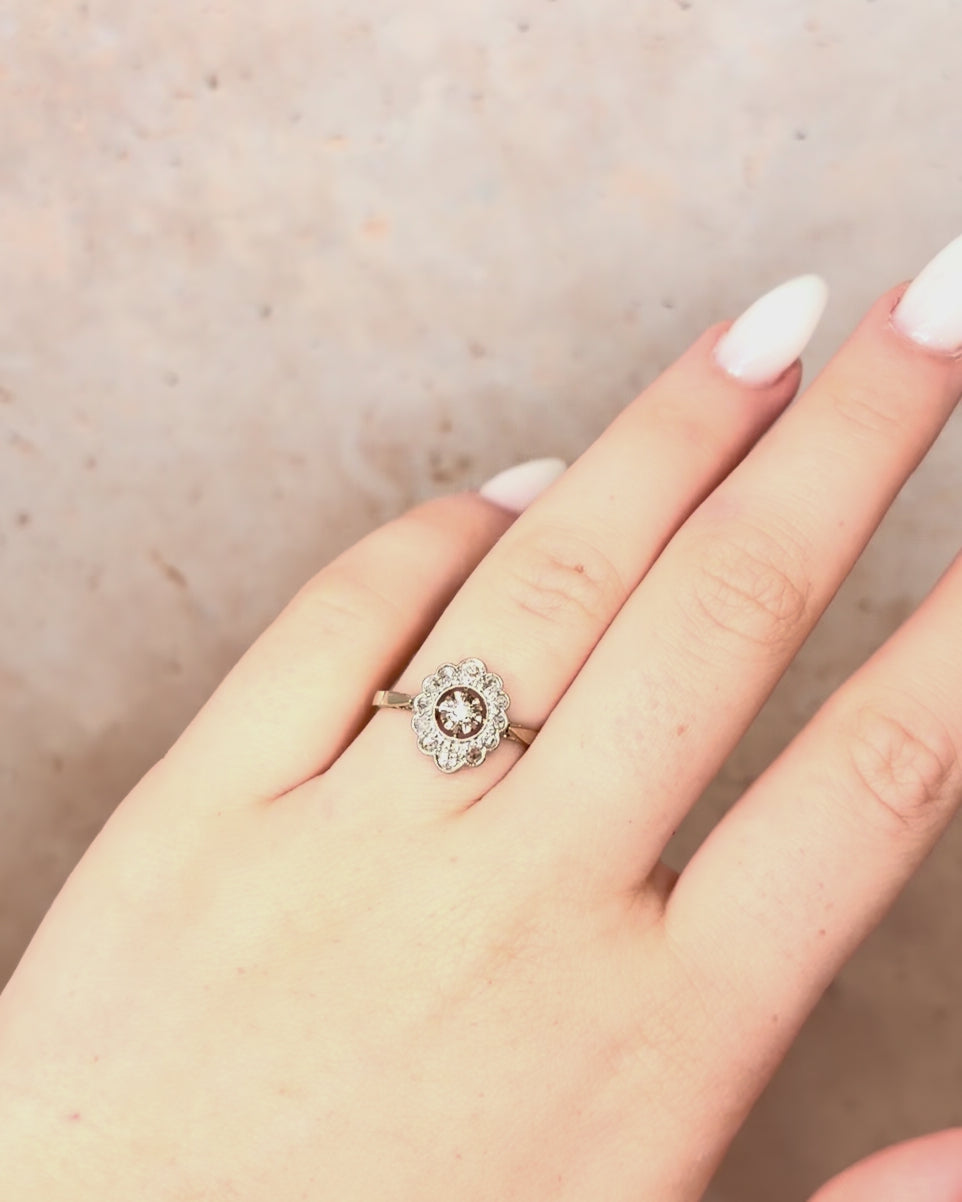 Anillo Marguerite Diamantes 0,27 quilates "Solange"