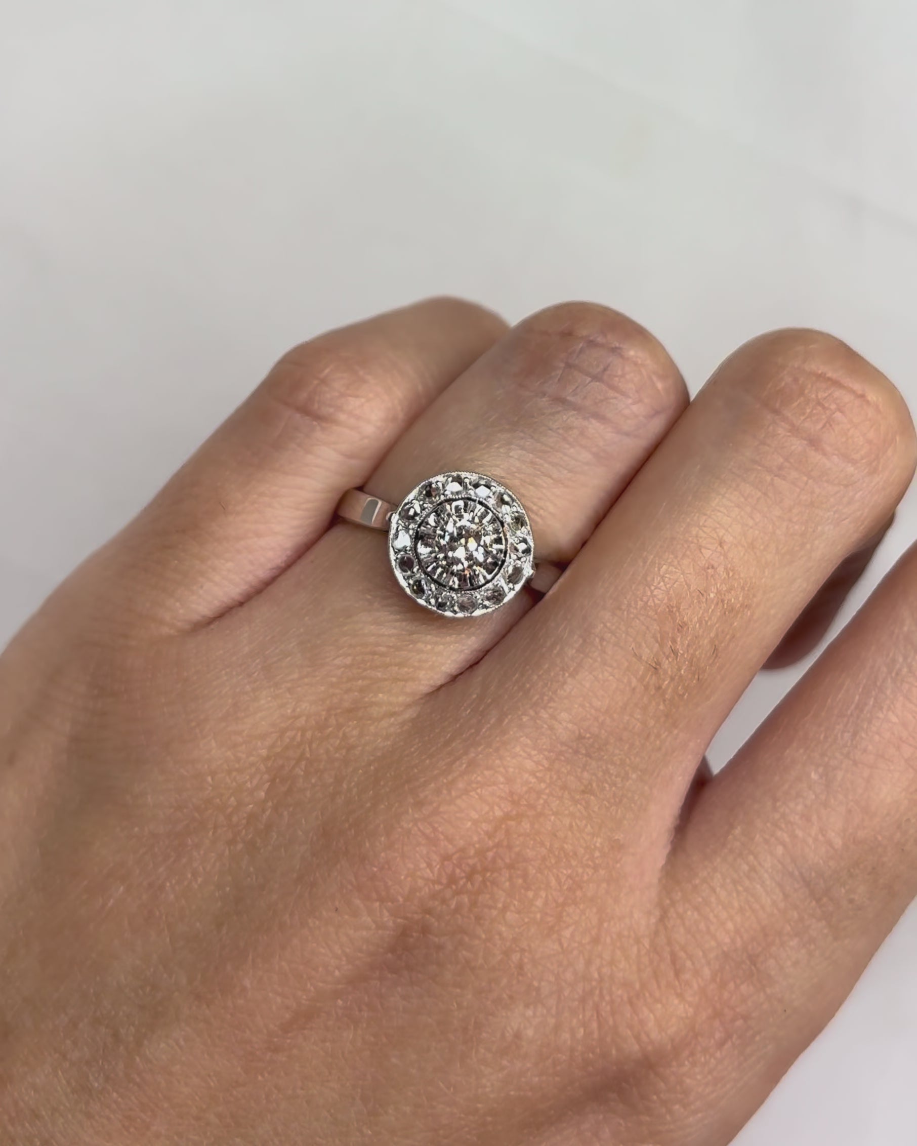 Bague Art Déco Diamants 0.36 carat "Violaine"