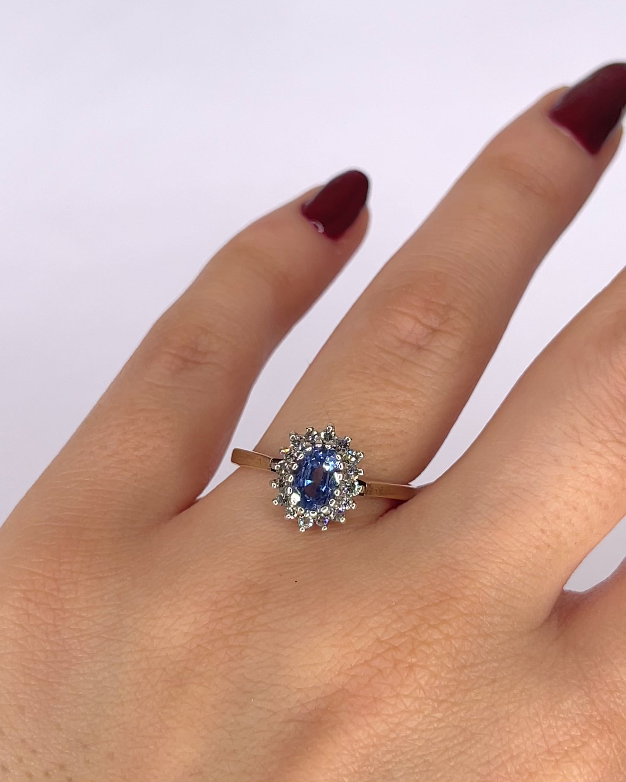 Marguerite Sapphire Ring 1.25 Carat &amp; Diamonds 0.32 Carat "Florence"