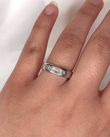 Bague Jonc Demi-Alliance Diamants 0.32 carat "Melinda"