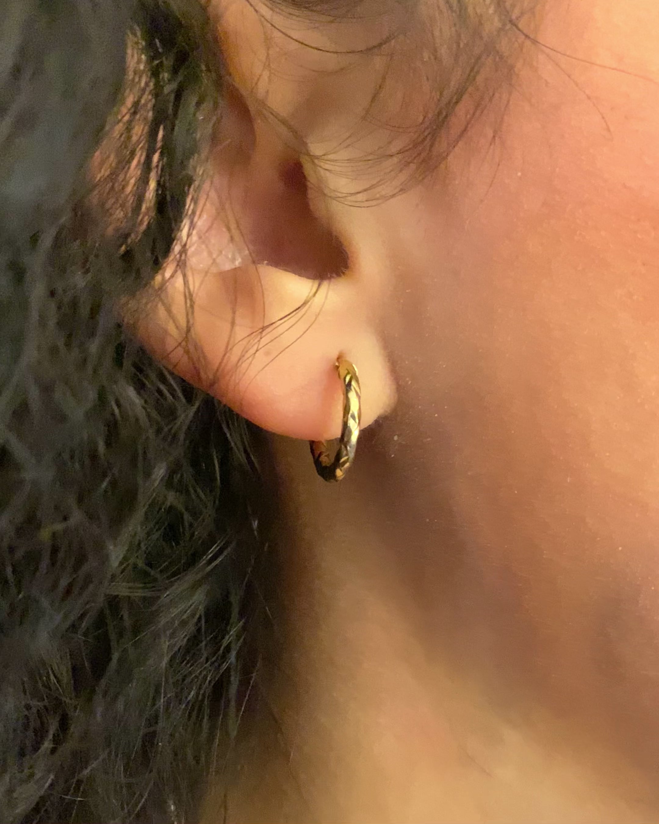 Yellow Gold Hoop Earrings "Billie"