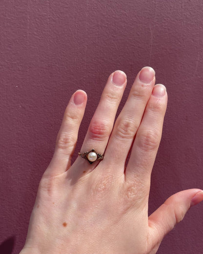 Bague Vintage Art-Déco Perle &quot;Azalée&quot;