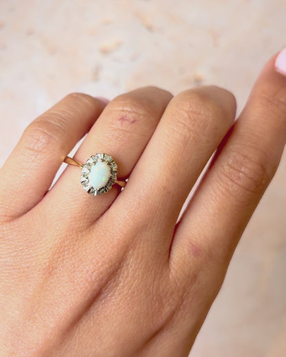 Bague Marguerite Opale &amp; Diamants "Tania"