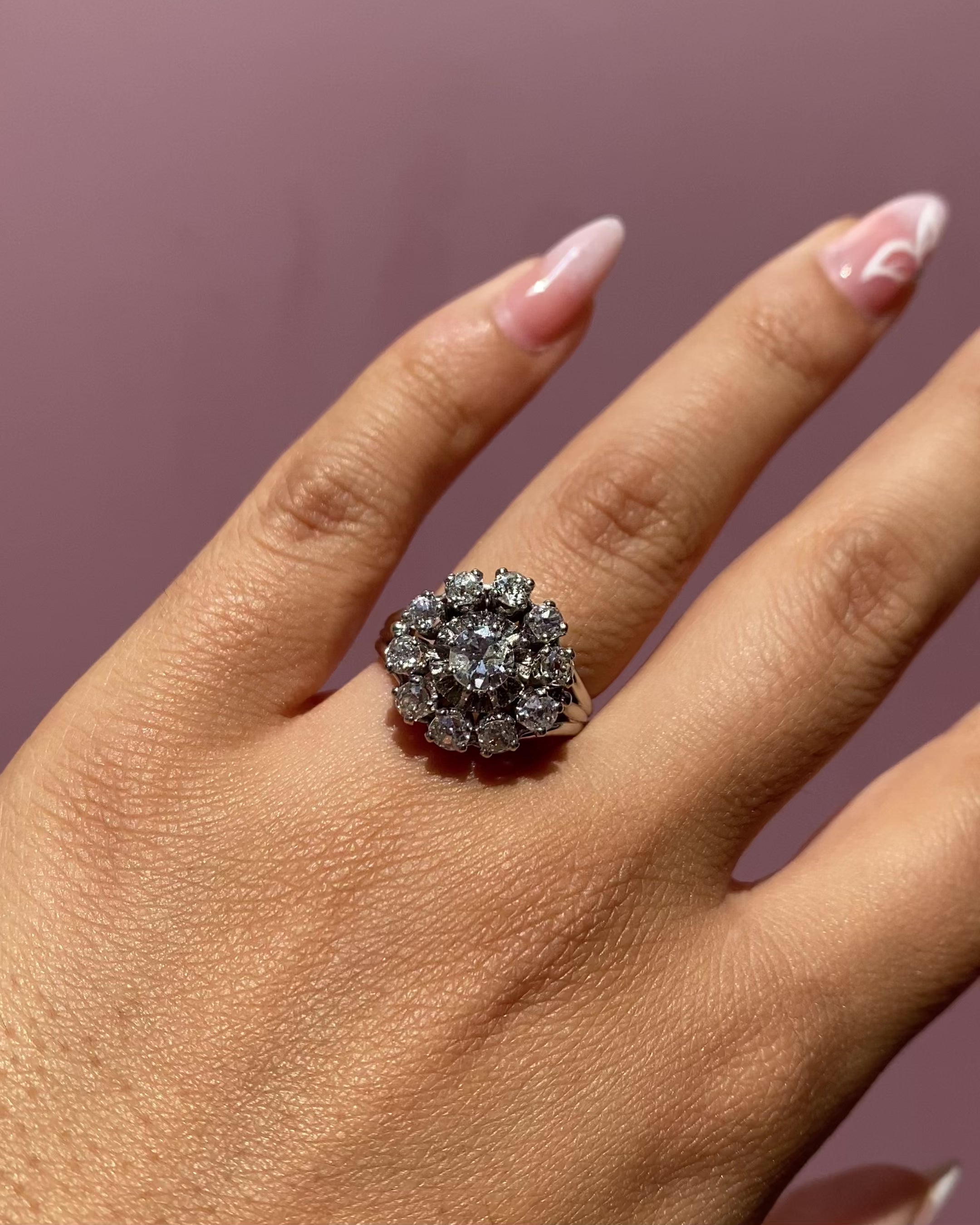 Bague Marguerite Diamants 1.30 carat "Domitille"