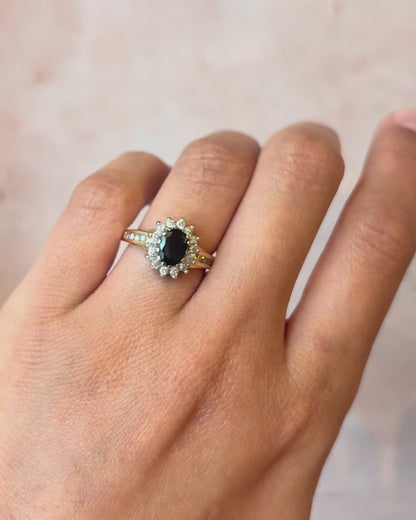 Anillo Marguerite Zafiro 1.15 quilates y Diamantes 0.33 quilates "Helena"