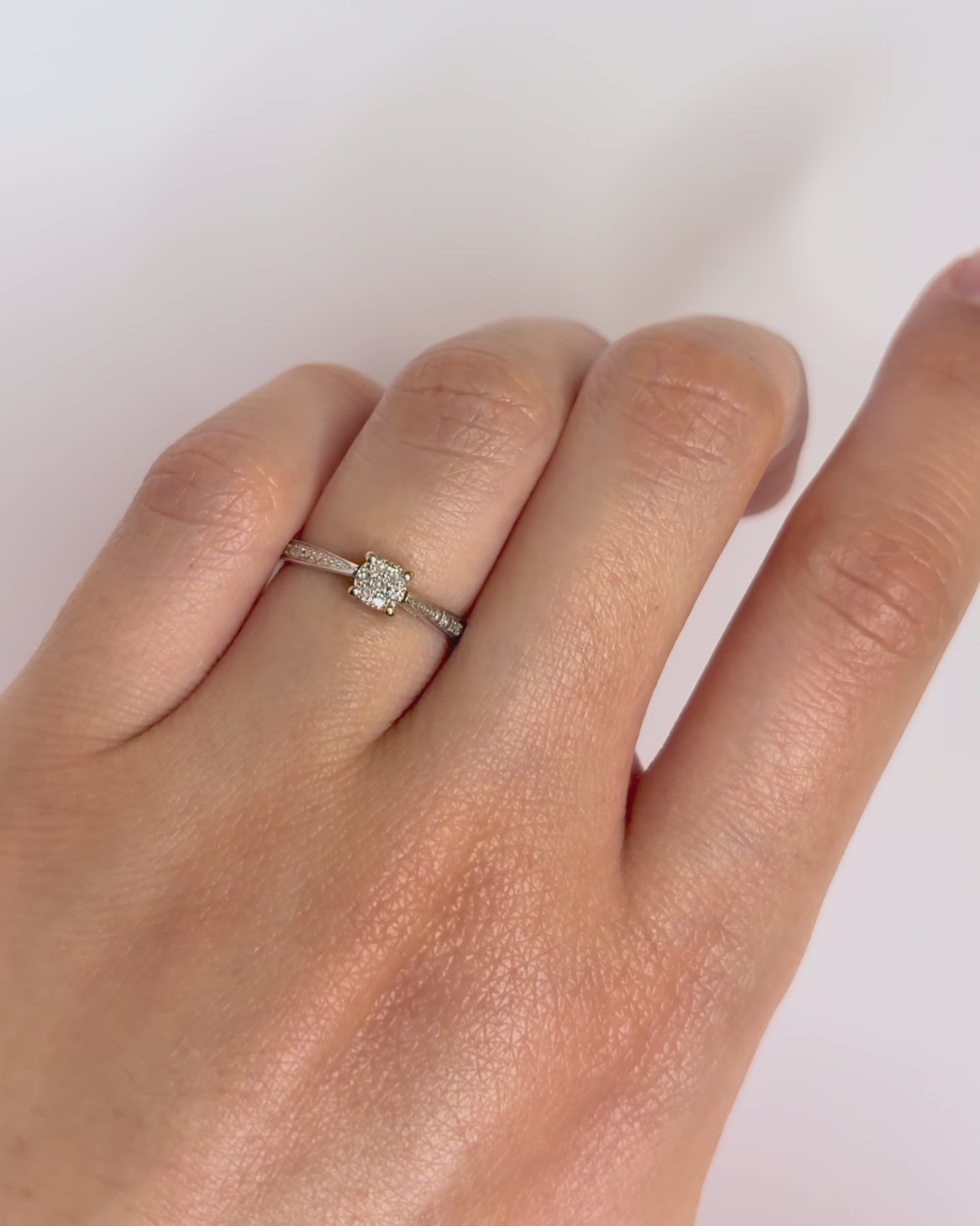 Bague Solitaire 9 Diamants "Georgia"