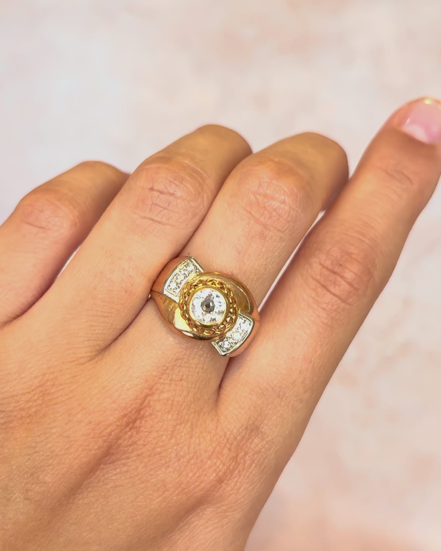 Bague Tank Diamants 0.62 carat "Zian" 6,16g