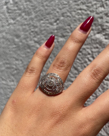 Bague style Art-Déco Diamants 0.93 carat &quot;Zeya&quot;