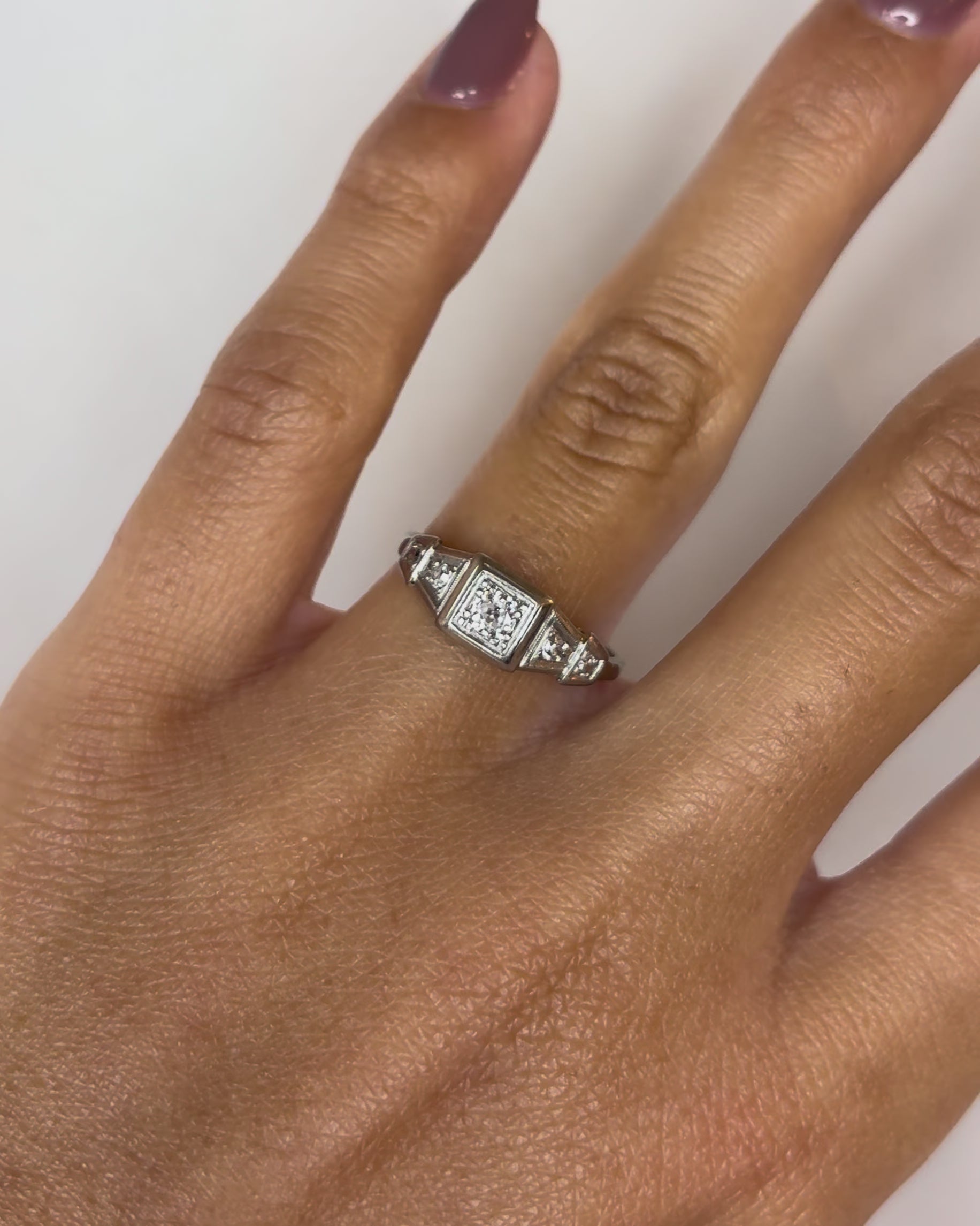 Bague Art Déco Diamants "Soline"