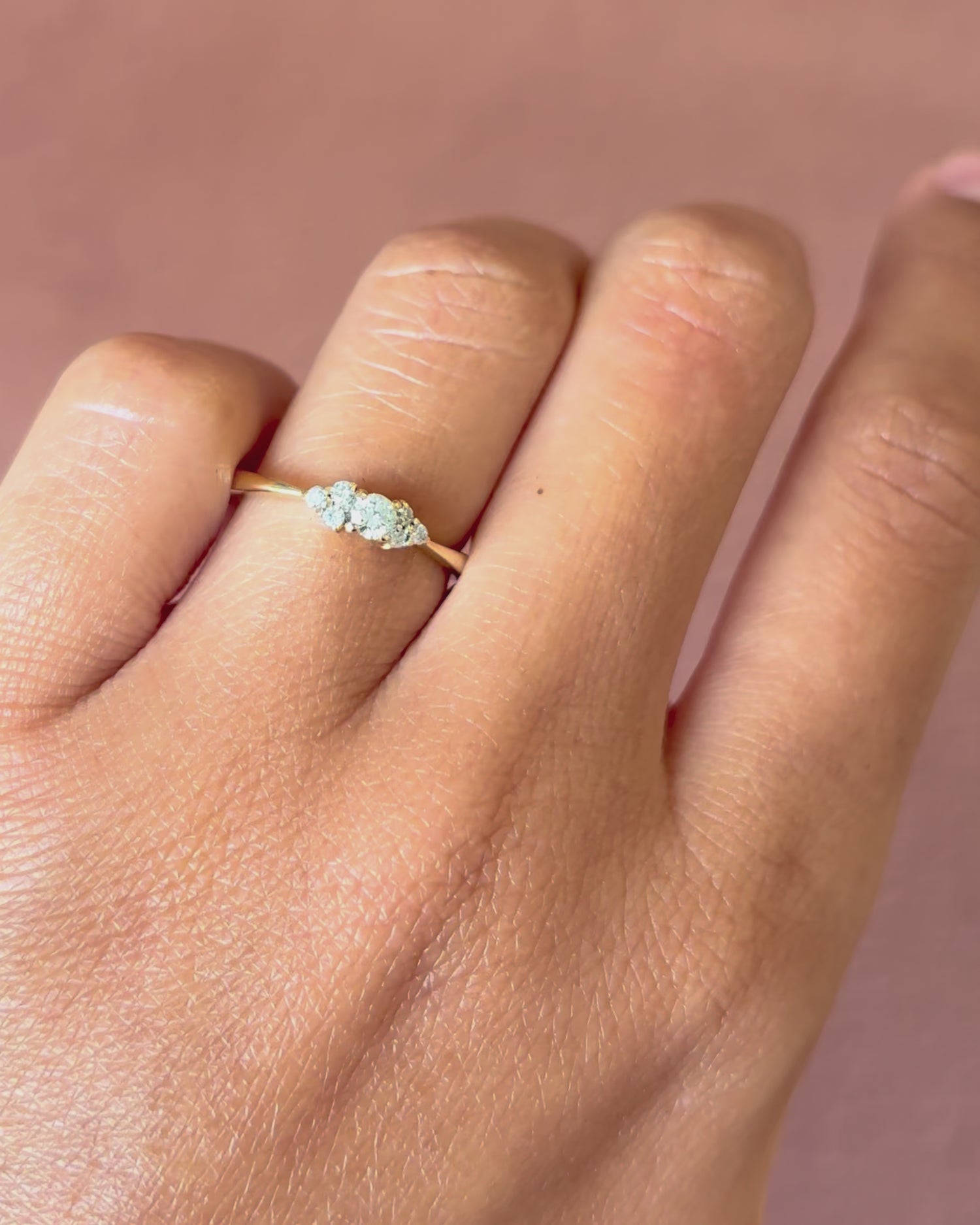 Anillo trilogía de diamantes «Alice»