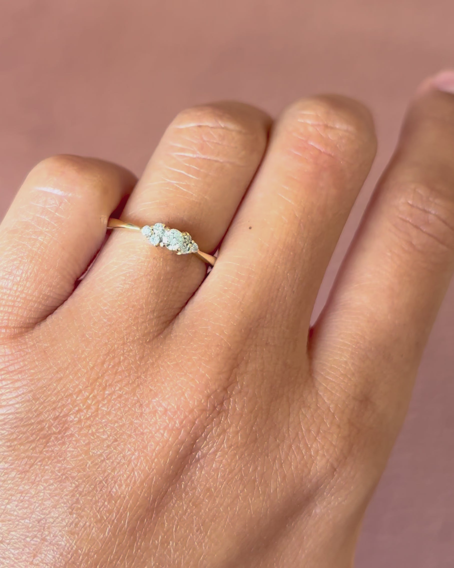 Anillo trilogía de diamantes «Alice»
