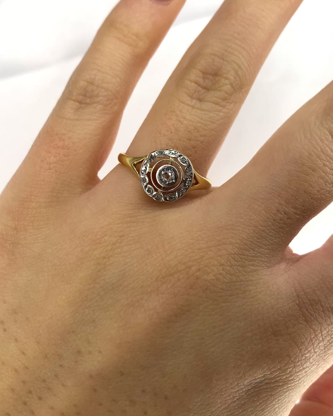 Anillo Art Déco vintage de diamantes &quot;Holi&quot;