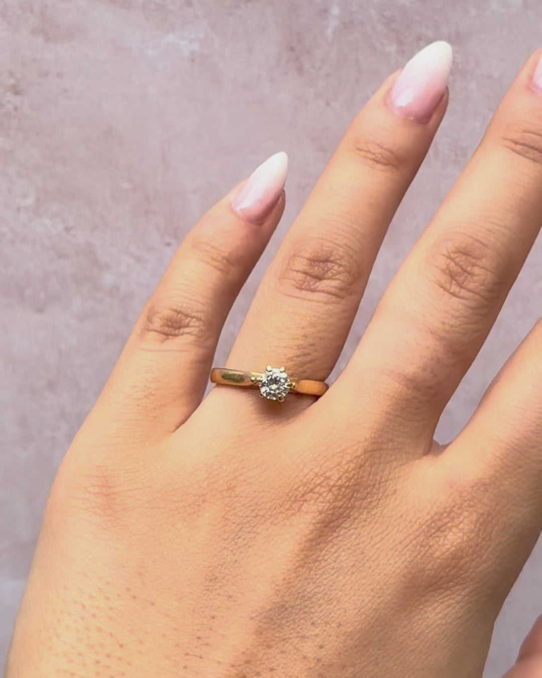 Anillo solitario de diamante 0,44 quilates "Billie"