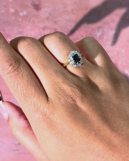 Bague Marguerite Saphir &amp; Diamants "Eugenie"