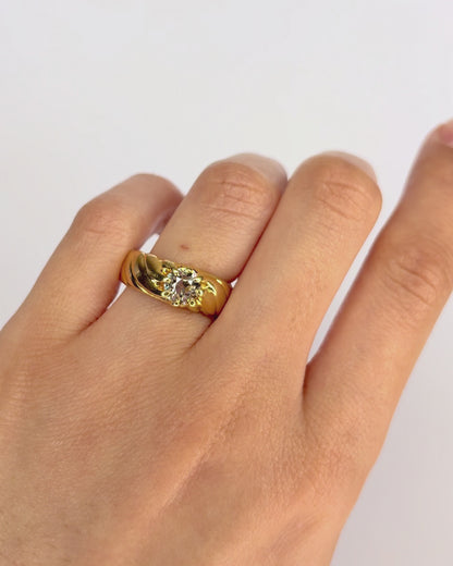 Anillo rígido con diamante de 0,90 quilates "Charlaine"