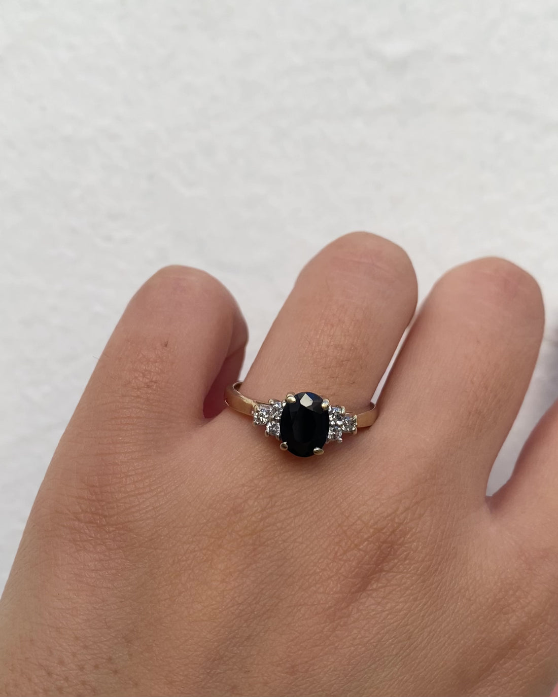 Bague Trilogie Saphir 1.72 carat &amp; Diamants &quot;Zoé&quot;