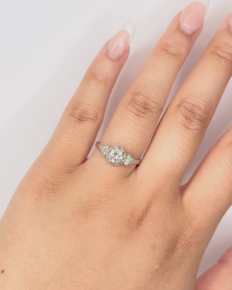 Art Deco Diamond Ring 0.60 Carat "Laurie"