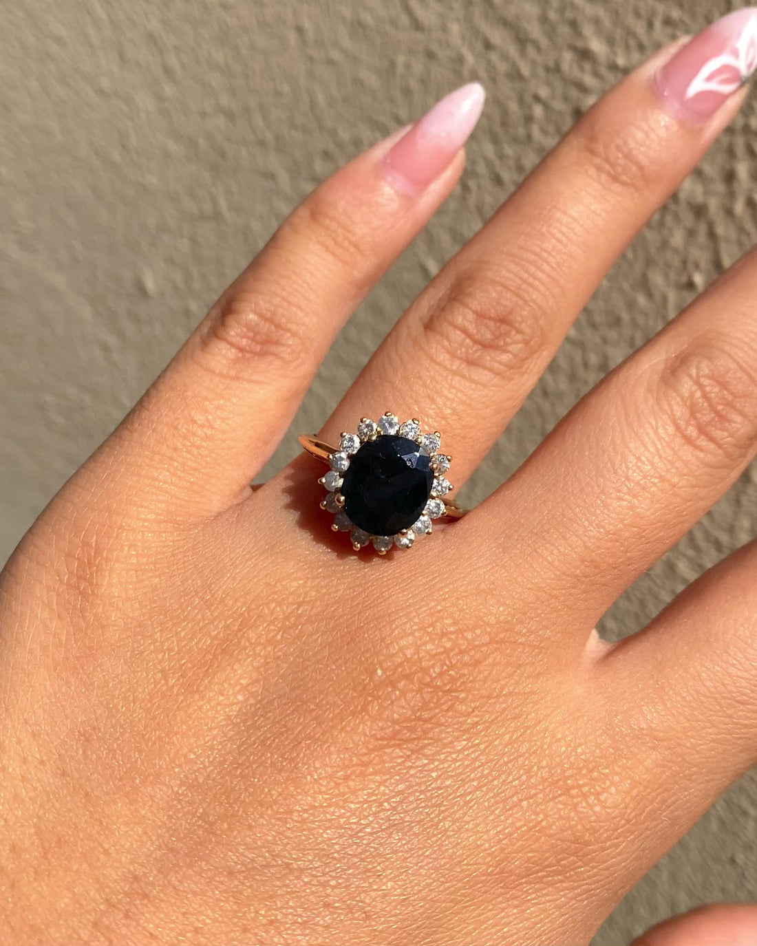Bague Marguerite Saphir 4.30 carats &amp; Diamants &quot;Justine&quot;