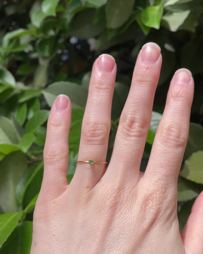 Bague Vintage Solitaire Emeraude &quot;Felicia&quot;