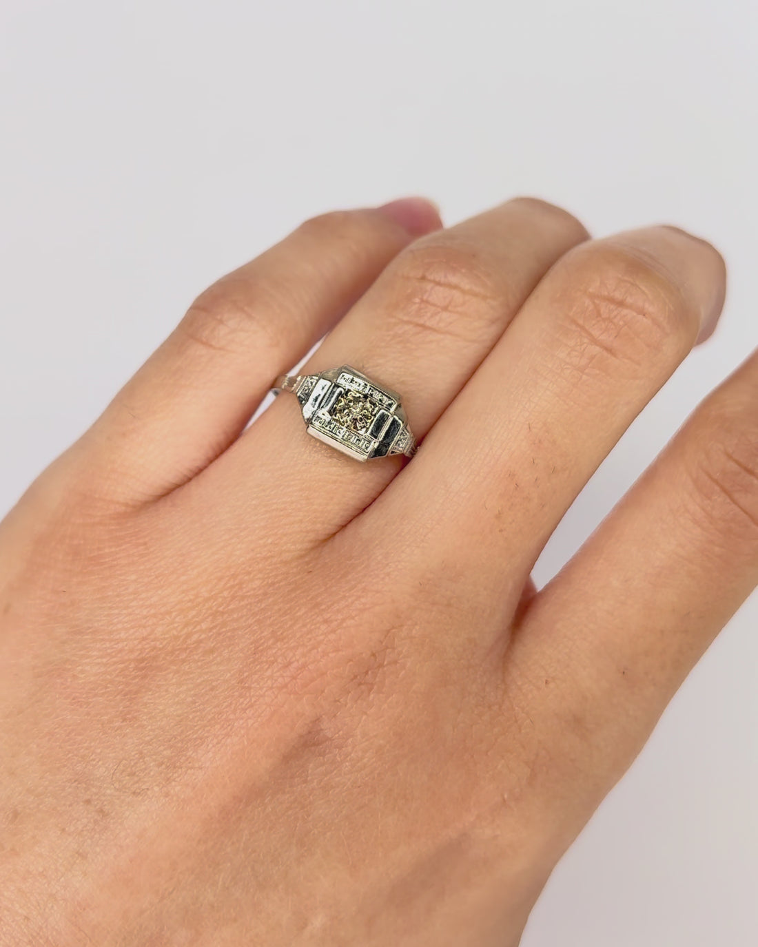 Bague Tank Art Déco Diamant "Juliette"