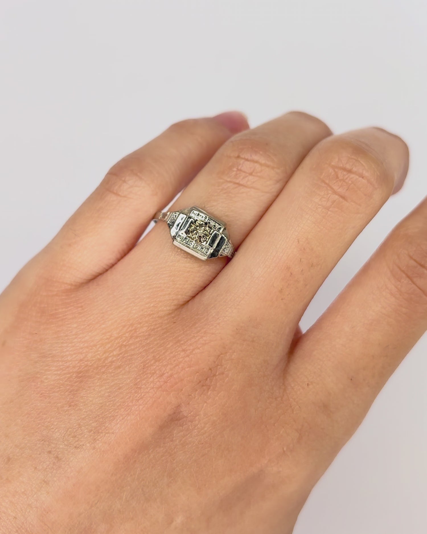 Tank Art Deco Diamond Ring "Juliette"