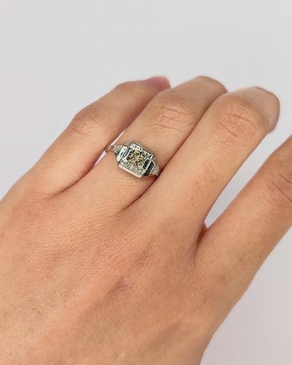 Tank Art Deco Diamond Ring "Juliette"