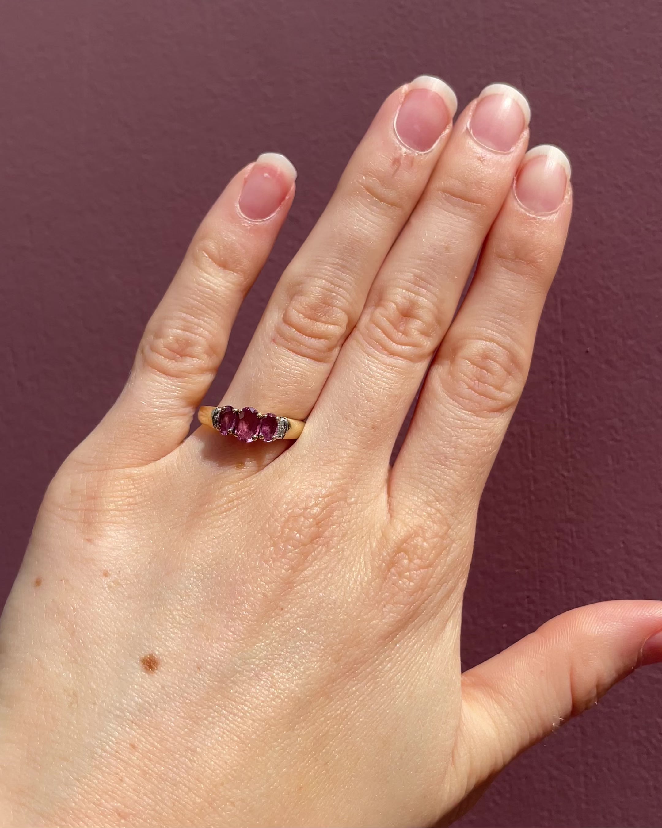 Trilogy Pink Sapphire 1.30 carat &amp; Diamonds "Ilya"