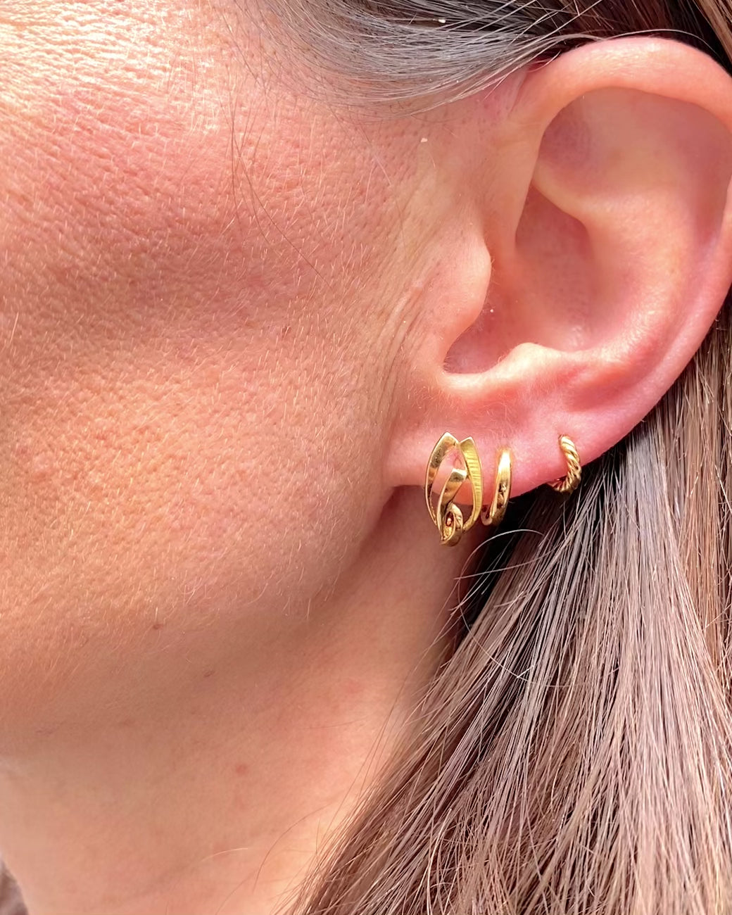 Boucles Or Jaune 18 carats &amp; or 2,16g "Margaux"