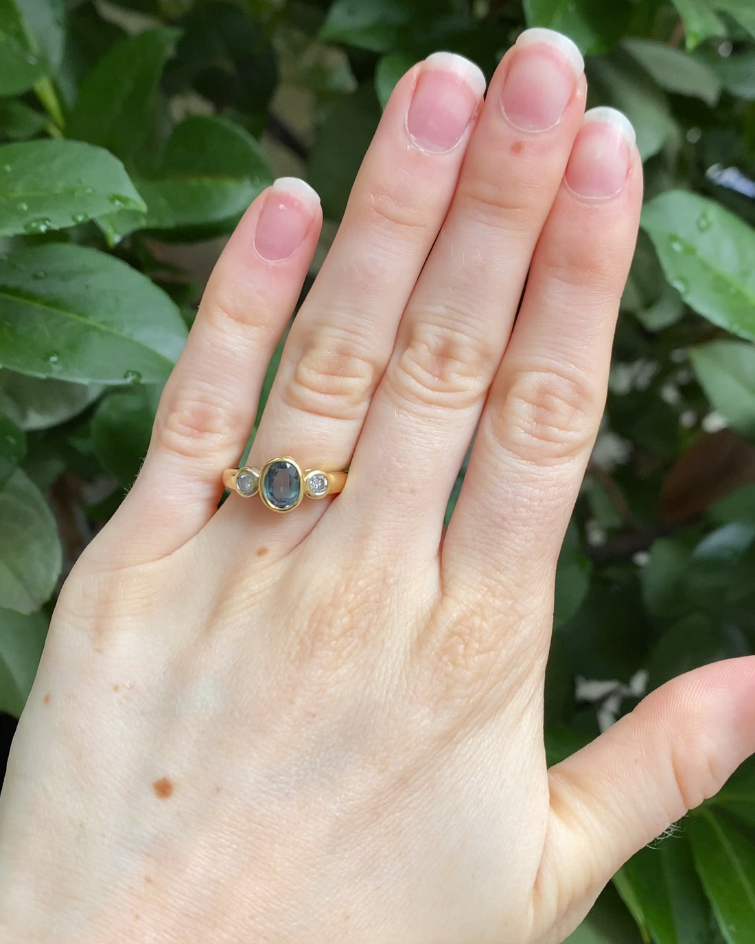 Bague Trilogie Saphir 1 carat & Diamants "Jacqueline"