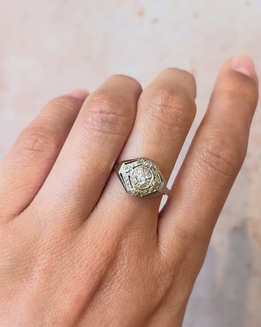 Bague Art Déco Diamants 0.24 carat "Julianne"
