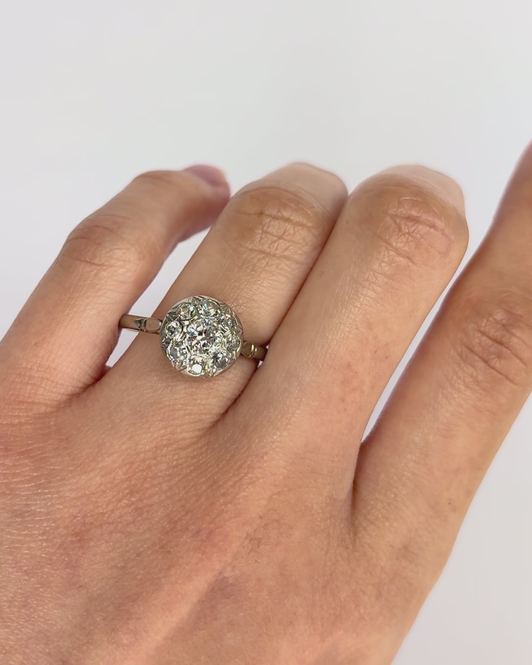 Anillo Art Déco Diamantes 0,76 quilates "Ginevra"