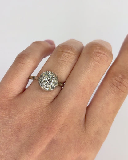 Bague Art-Déco Diamants 0.76 carat "Ginevra"