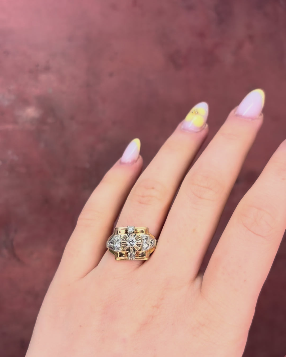Bague Tank Diamants 0.57 carat "Sabine"
