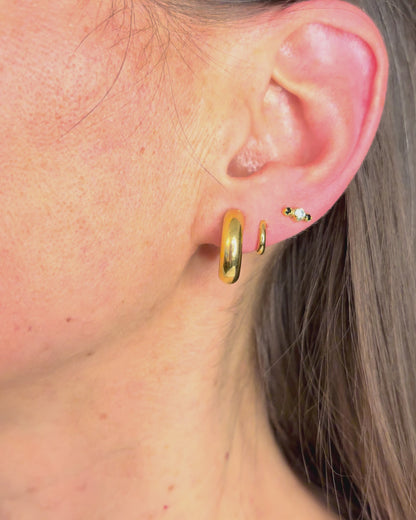 Yellow Gold 18 Carat Clip-On Hoop Earrings 7.61g "Charlotte"