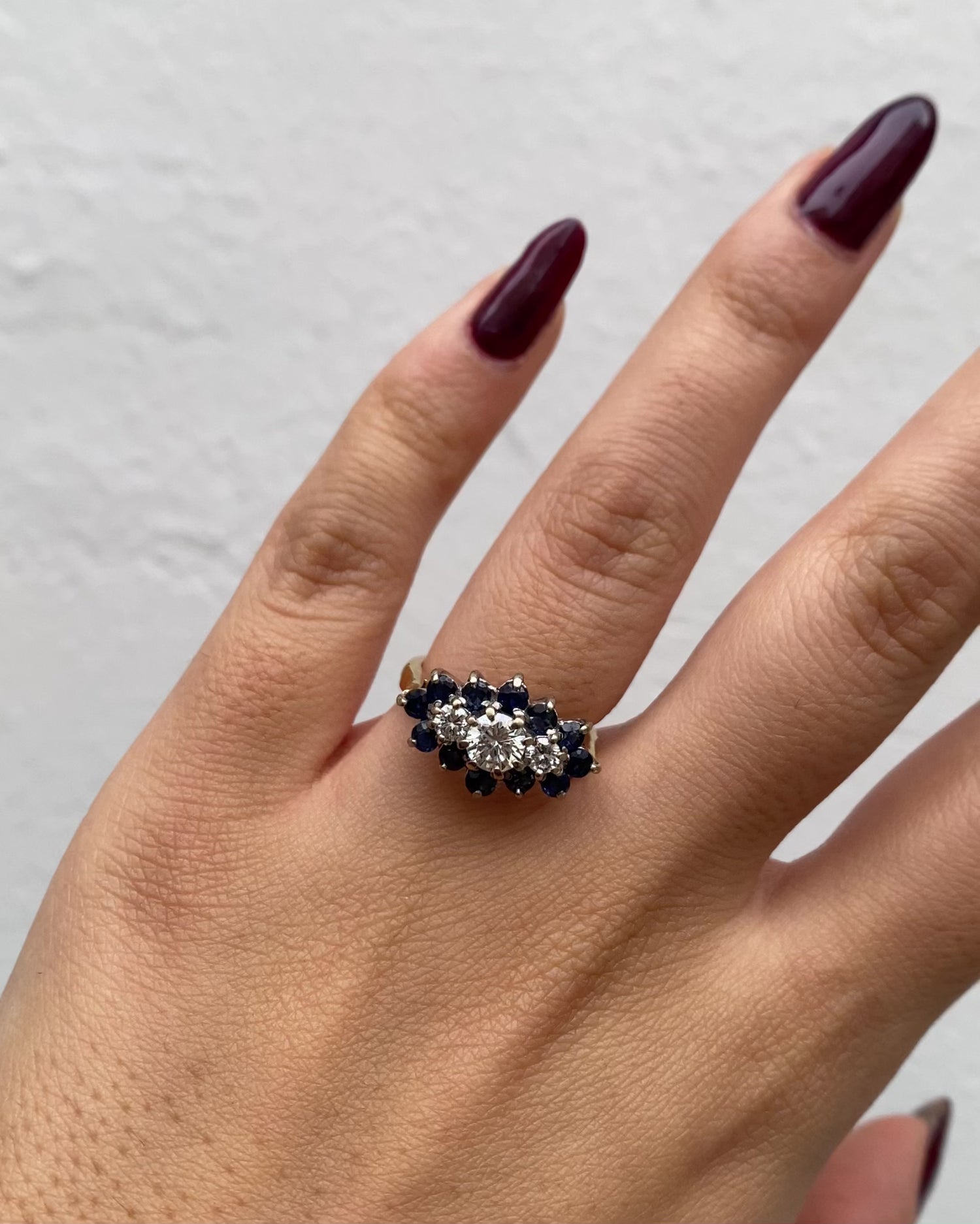 Bague Marguerite Diamants &amp; Saphirs &quot;Giulia&quot;