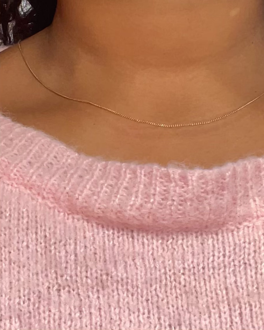 18-karat yellow gold curb chain "Myriam"