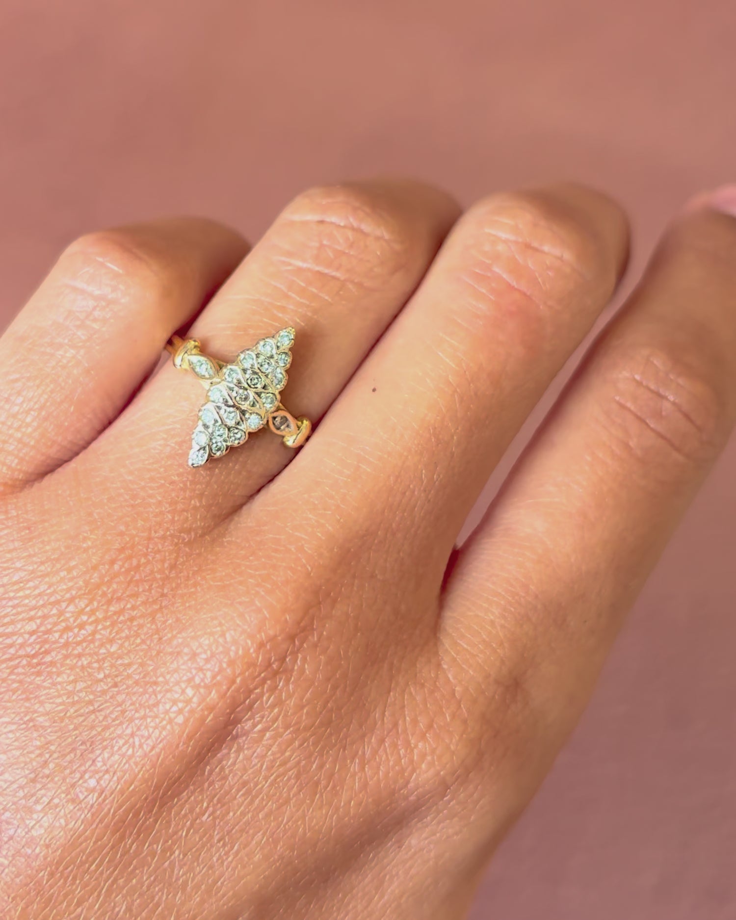 Anillo Marquesa de Diamantes de 0,42 quilates «Irène»
